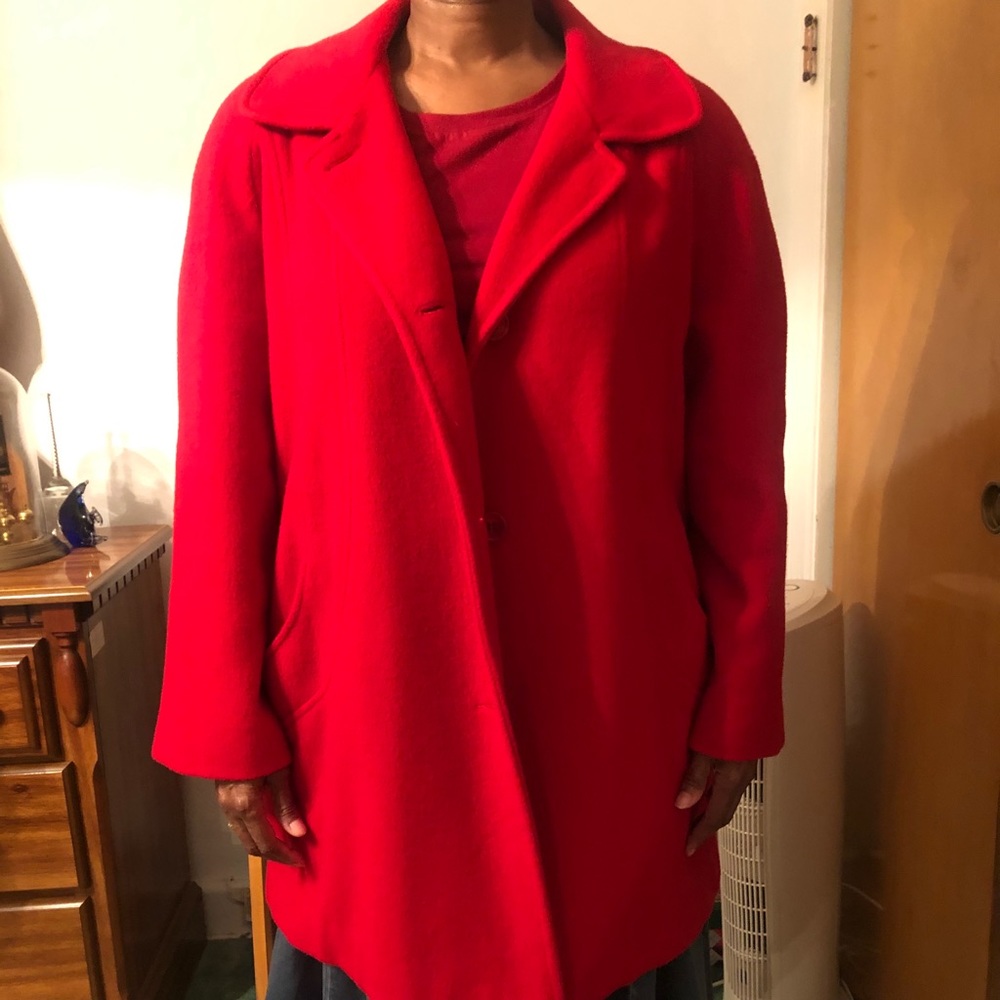 Red winter coat-like new